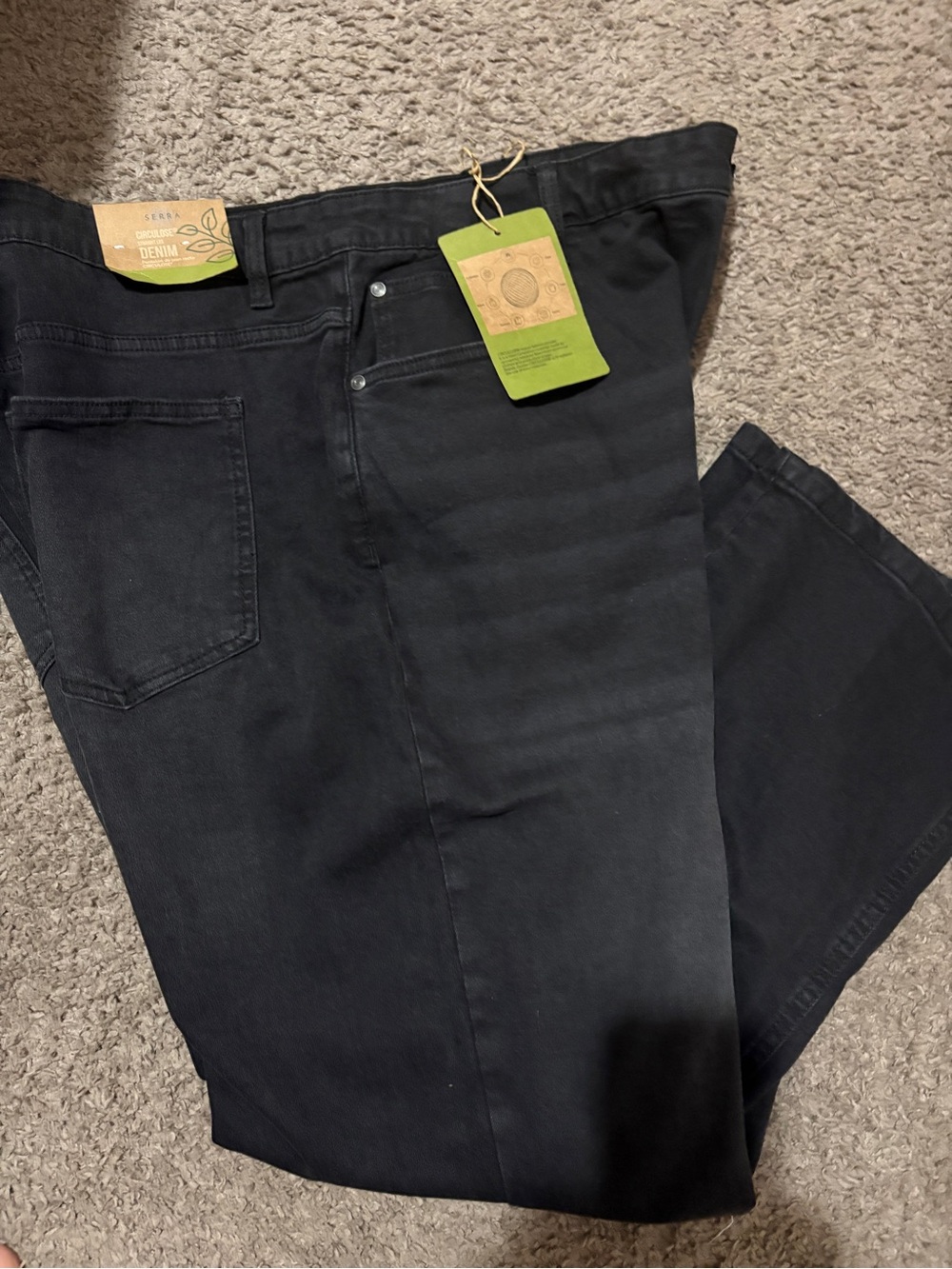 Serra Black High-Rise Straight Leg Jeans with Tag sz XL - Picture 8 of 10